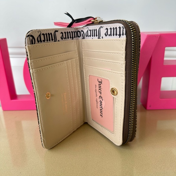 Juicy Couture Dark Brown Wallet Love Never Dies Multi Compartment Bifold - Picture 3 of 5